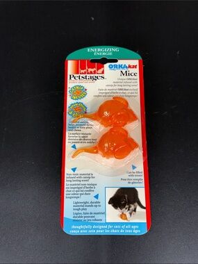 ORKAkat Orange Cat Mice Toys - Pack of 2